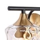 preview thumbnail 8 of 7, 3-Light Modern Bathroom Vanity Light Dimmable Black Gold Glass Wall Sconce - 20" L x 7" W x 7" H