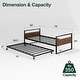 preview thumbnail 8 of 8, Priage by ZINUS Brown Bamboo and Metal Daybed with Trundle