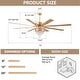 preview thumbnail 42 of 53, 52/62/72 Inch Crystal Fandelier Ceiling Fan with Lights and Remote, Reversible Motor