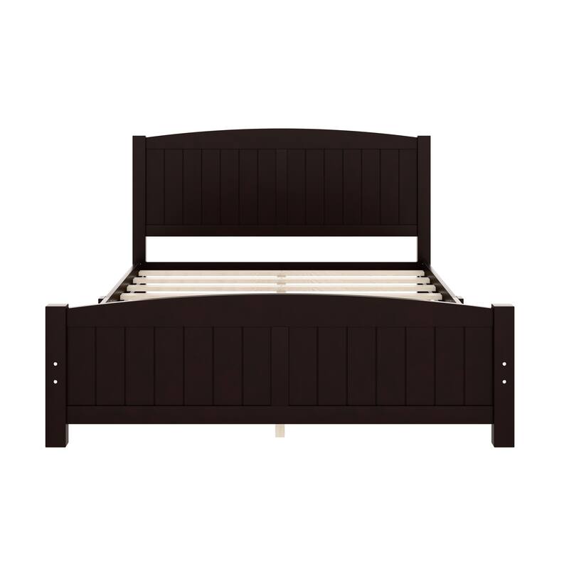 Queen Size Platform Bed, Solid Wood Platform Bed with Support Slats and Strong Structure, No Box Spring Needed