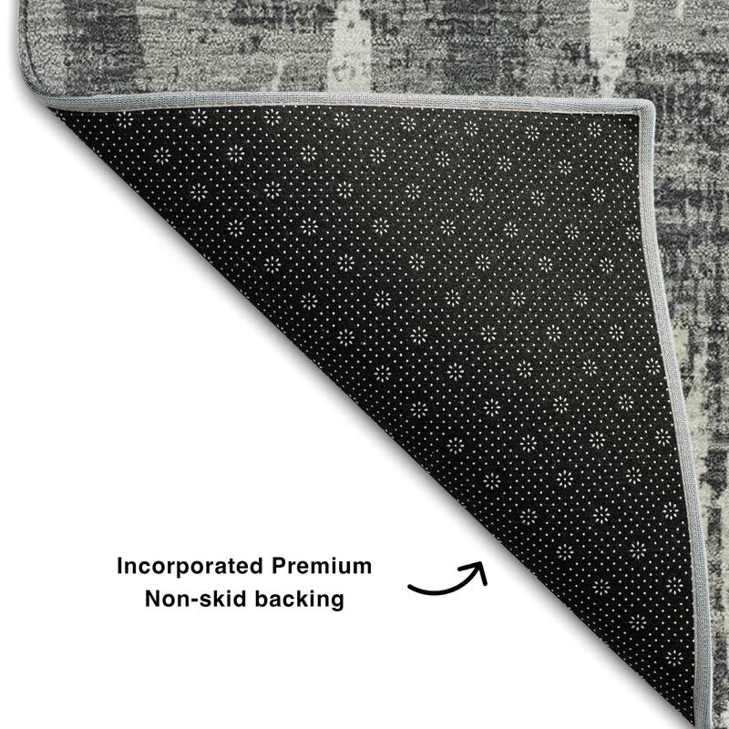 Premium Washable Super Soft Stripe Abrash Mayfield Rug