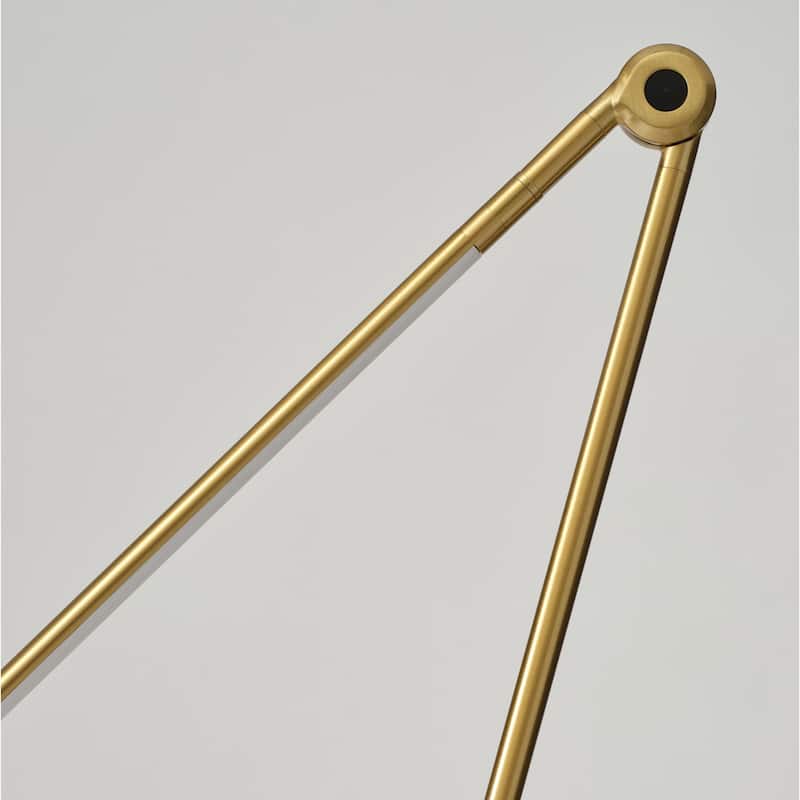 Brightech Libra 64.5 in. Antique Brass Industrial Dimmable and Color Temperature Adjustable LED Floor Lamp