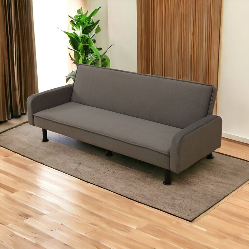 77.5" Wide Flannel Living Room Sofabed