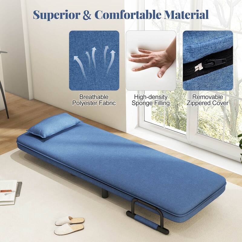 Costway 3-in-1 Convertible Sofa Bed with 5-Position Adjustable