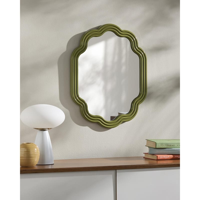 Livabliss Aysun Modern Accent Mirror - Green - 20"H x 16"W x 1"D