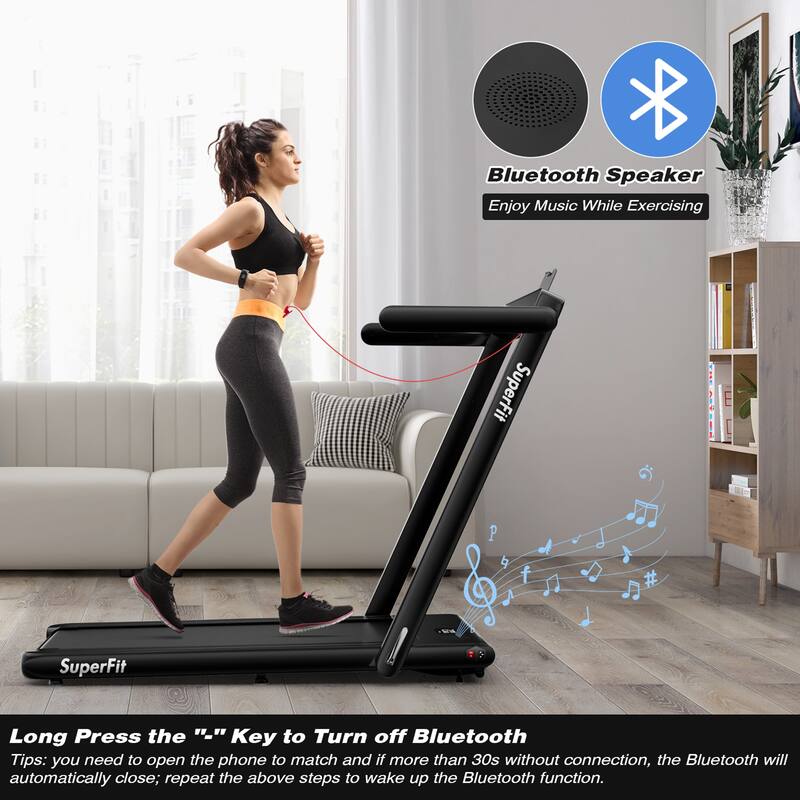 Gymax Motorized Treadmill Folding Under Desk Electric Treadmill - 49'' x 27'' x 42''