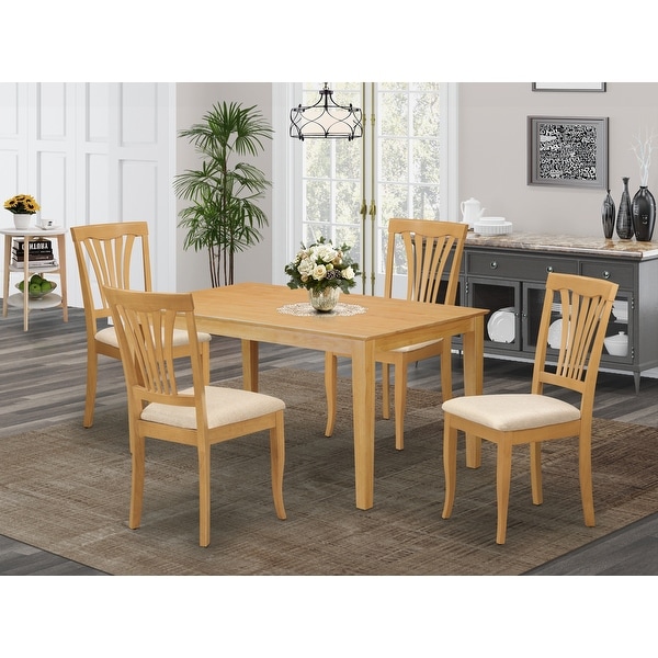 East west furniture 5 piece kitchen table set 2025