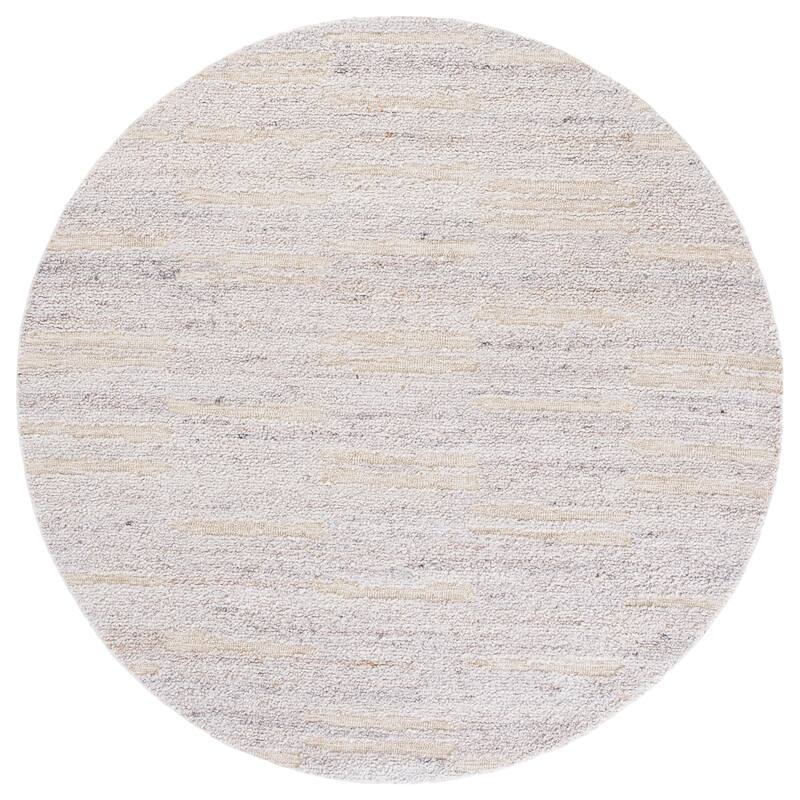 SAFAVIEH Handmade Pine Mizuho Rug - Silver/Grey - 6' Round