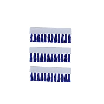 Pack of 3 Blue Short Replacement Brushes For Swimming Pools Spas 3.25