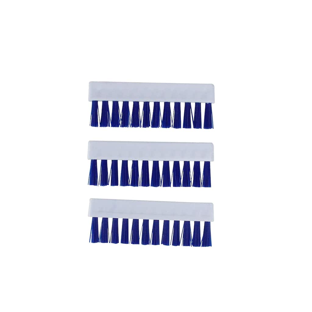 Pack of 3 Blue Short Replacement Brushes For Swimming Pools Spas 3.25