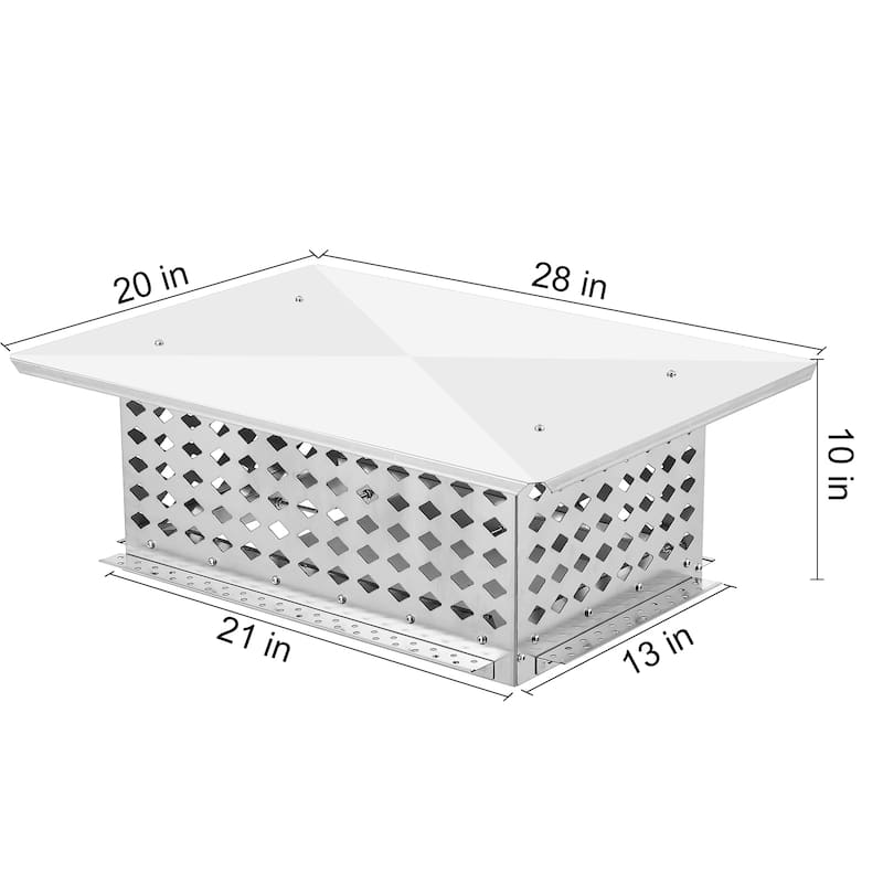 8" x 13" Chimney Cap - 13x21 inch