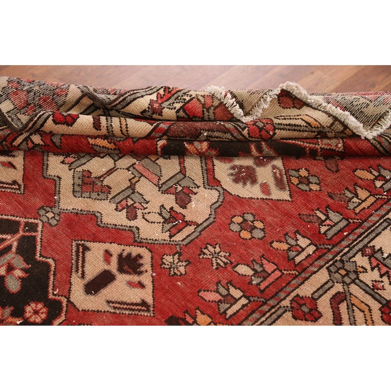 Hand Knotted Oriental 100% Wool Carpet Traditional Medallion Oranges & Rust Bakhtiari Area Rug - 6' 1'' X 4' 11''