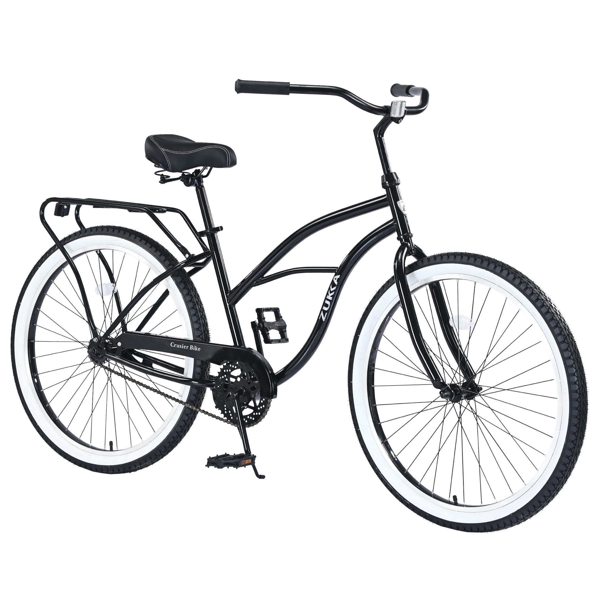 Classic Women's Cruiser Bike, Single-Speed 26-Inch Steel Frame with Rear Coaster Brakes, Wide Stability Tires for Easy Riding