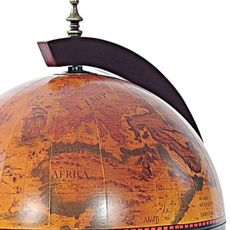 HomeRoots 13" X 15" X 19" Red Globe With Chess Holder - 13' X '19' X '15