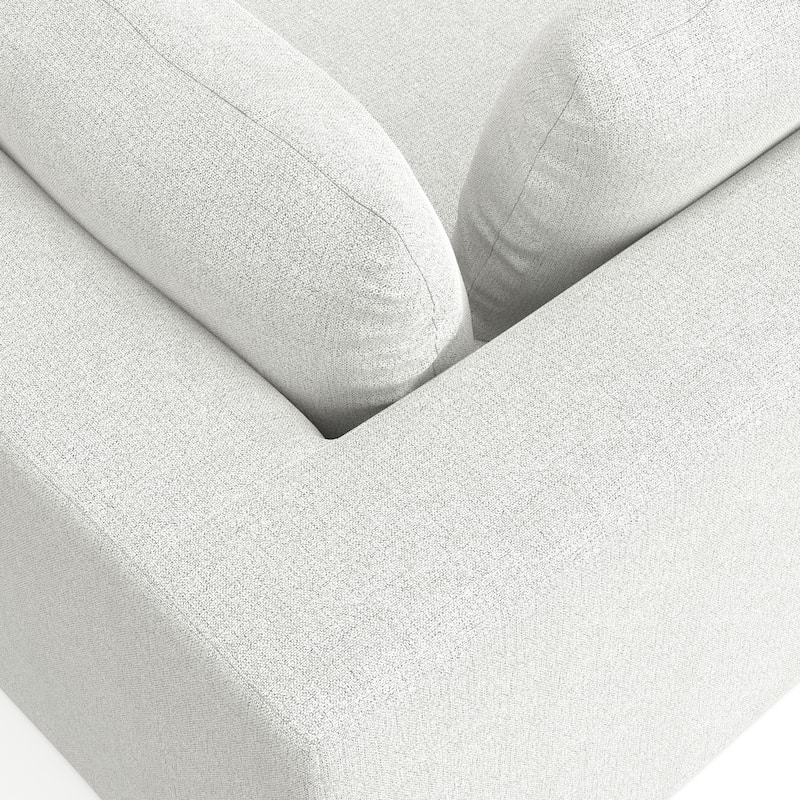 WyndenHall Marlee Left-Arm Sofa Module in Velvety Chenille Performance Fabric