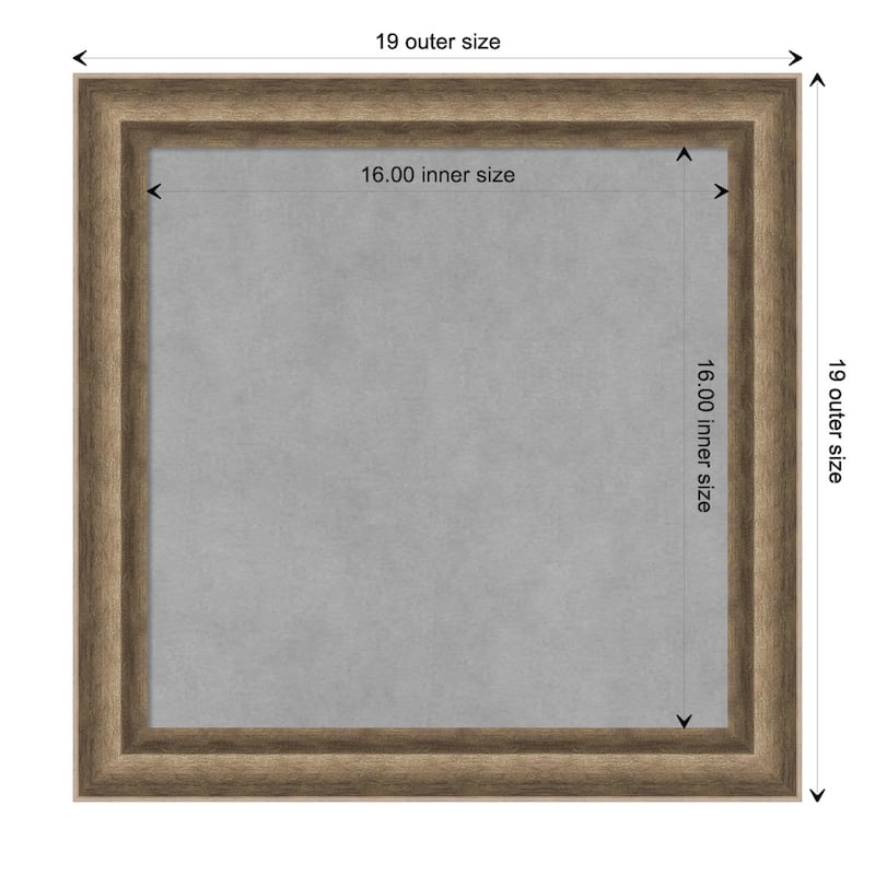Amanti Art Angled Bronze Framed Magnetic Board - Board Size 16x16