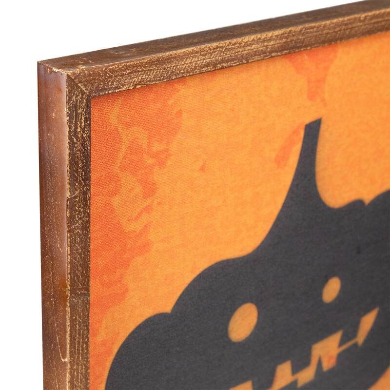 Jack O Lantern Silhouette Halloween Wall Hanging - 15.75"