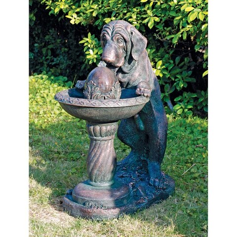 Design Toscano Dog's Refreshing Drink Sculptural Fountain