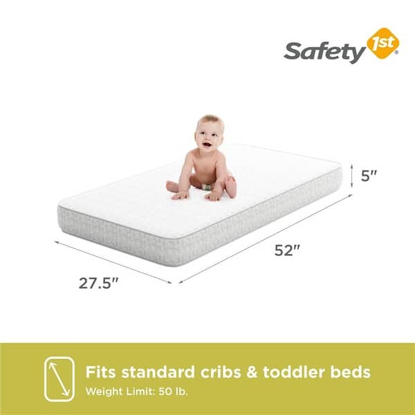 Safety 1st Precious Angel Standard Baby Crib & Toddler Bed Mattress - White - N/A