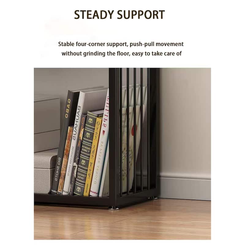 Multi-Tier Floor Shelf with Wall-Mounted Design for Storage and Display(Bear Weight:35kg)
