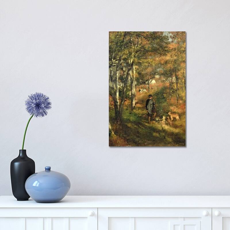 iCanvas "Jules Le Coeur in the Forest of Fontainebleau, 1866" by Pierre-Auguste Renoir Canvas Print - 18x12x1.5