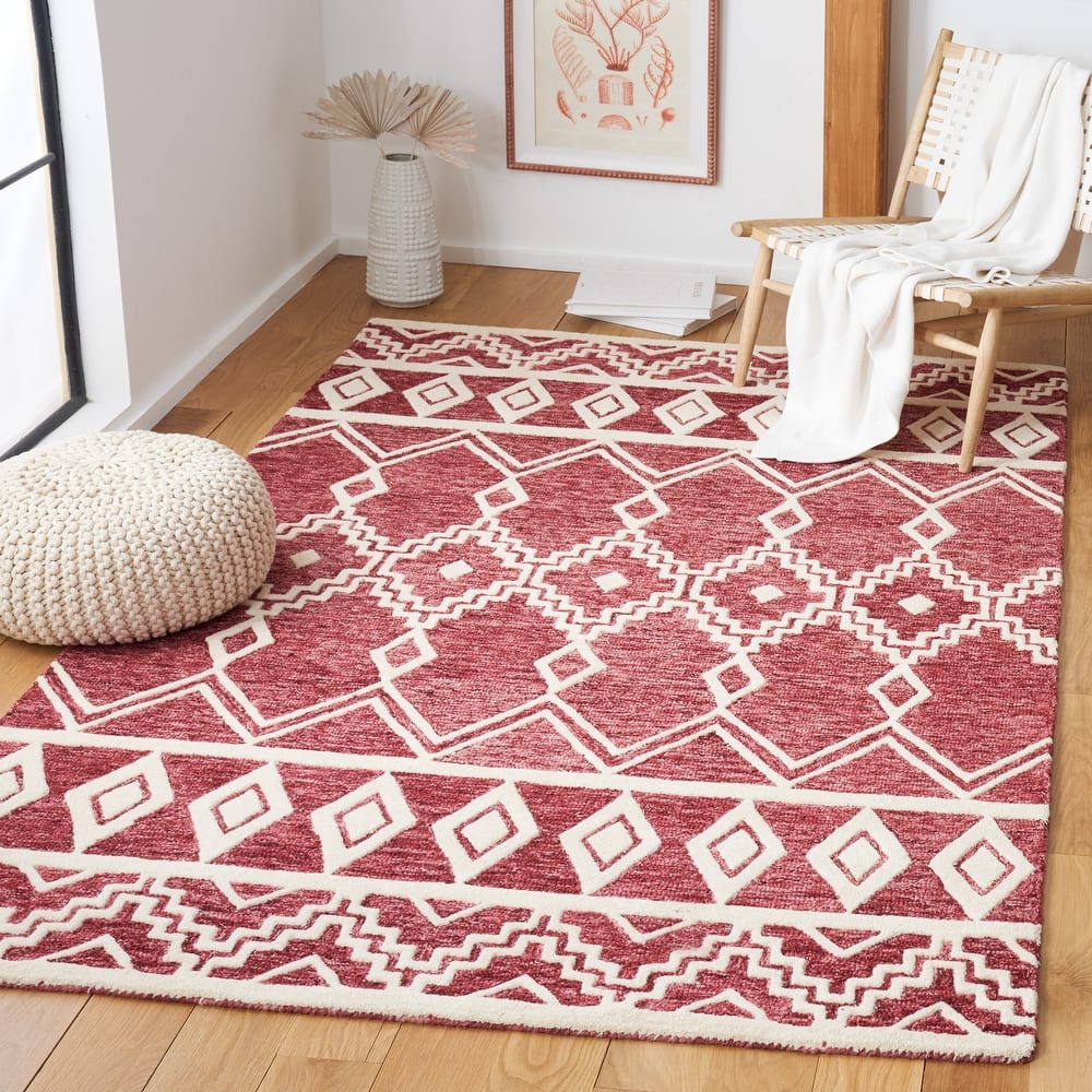 SAFAVIEH Handmade Abstract Zelina Modern Wool Rug