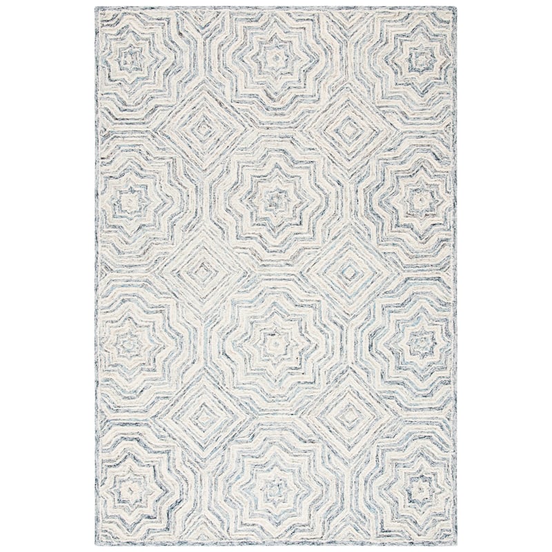 SAFAVIEH Handmade Capri Diyana Contemporary Wool Rug - 3' x 5' - Beige/Blue
