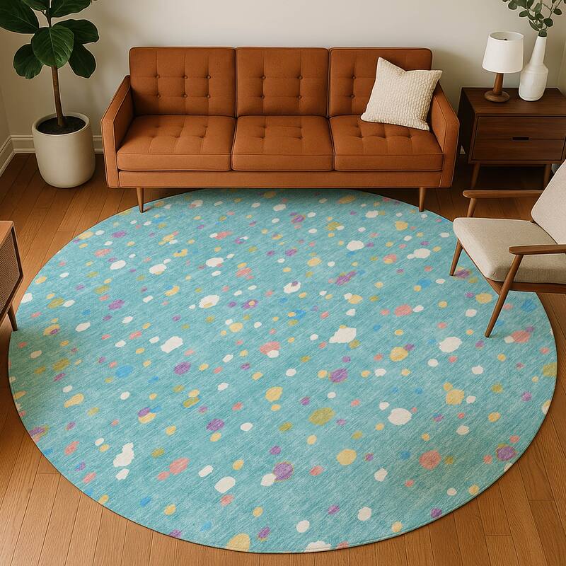 Machine Washable Indoor/ Outdoor Contemporary Sheinelle Chantille Rug