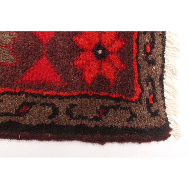 ECARPETGALLERY Hand-knotted Andelz Red Wool Rug - 4'2 x 6'11