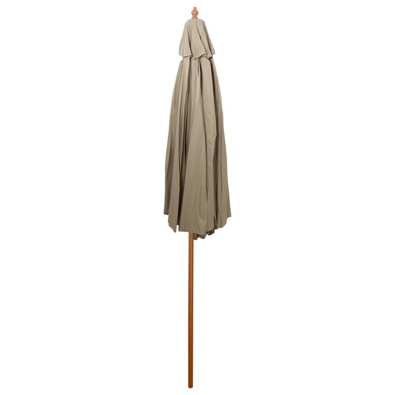 9ft Outdoor Patio Market Umbrella with Wooden Pole