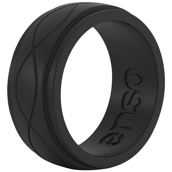 Enso Rings Men's Infinity Series Silicone Ring - Obsidian. Opens flyout.