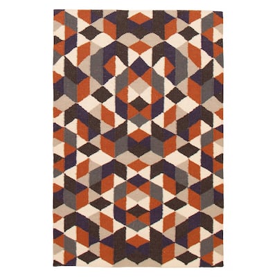 Ankara Cream Kilim 5'2" x 7'9" - 5'2 x 7'9