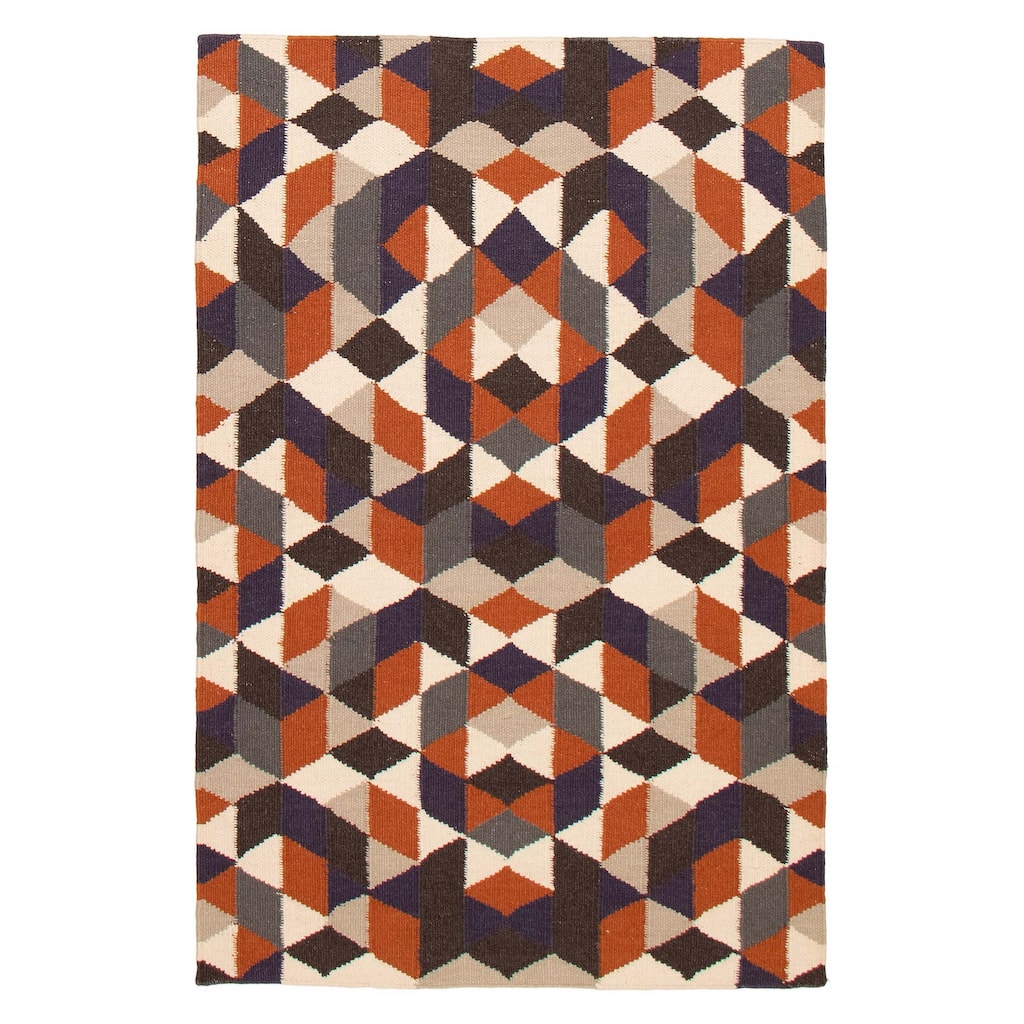 Ankara Cream Kilim 5'2" x 7'9" - 5'2 x 7'9