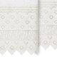 preview thumbnail 11 of 9, Authentic Hotel and Spa 100% Turkish Cotton Aiden 2PC White Lace Embellished Washcloth Set