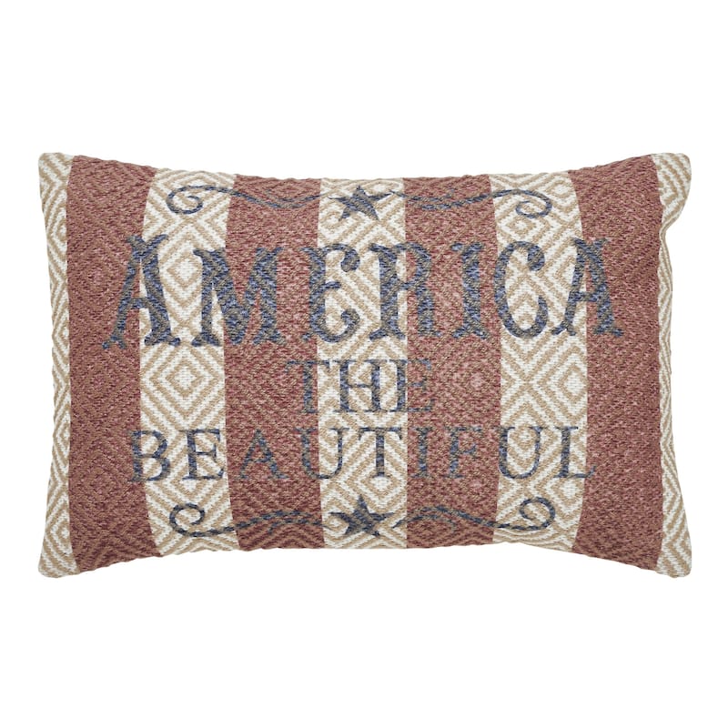 America The Beautiful Pillow 14x22