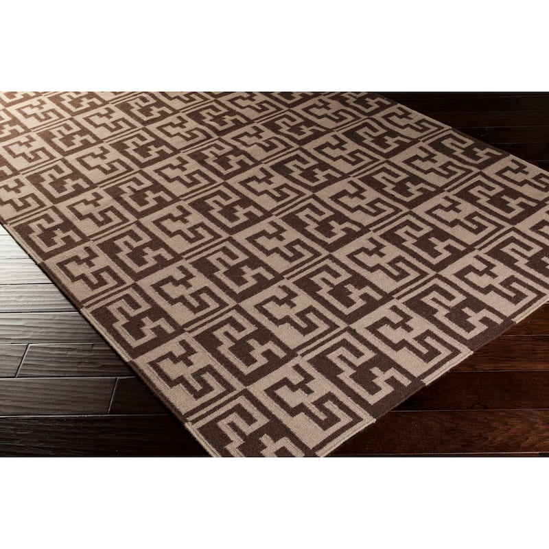 Hand-woven Shreveport Flatweave Wool Area Rug