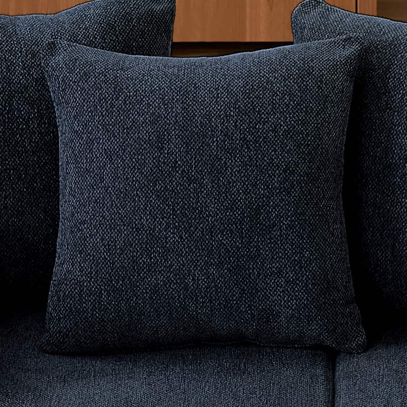 128" Chenille U-Shaped Sectional Sofa with Modular Cloud Design