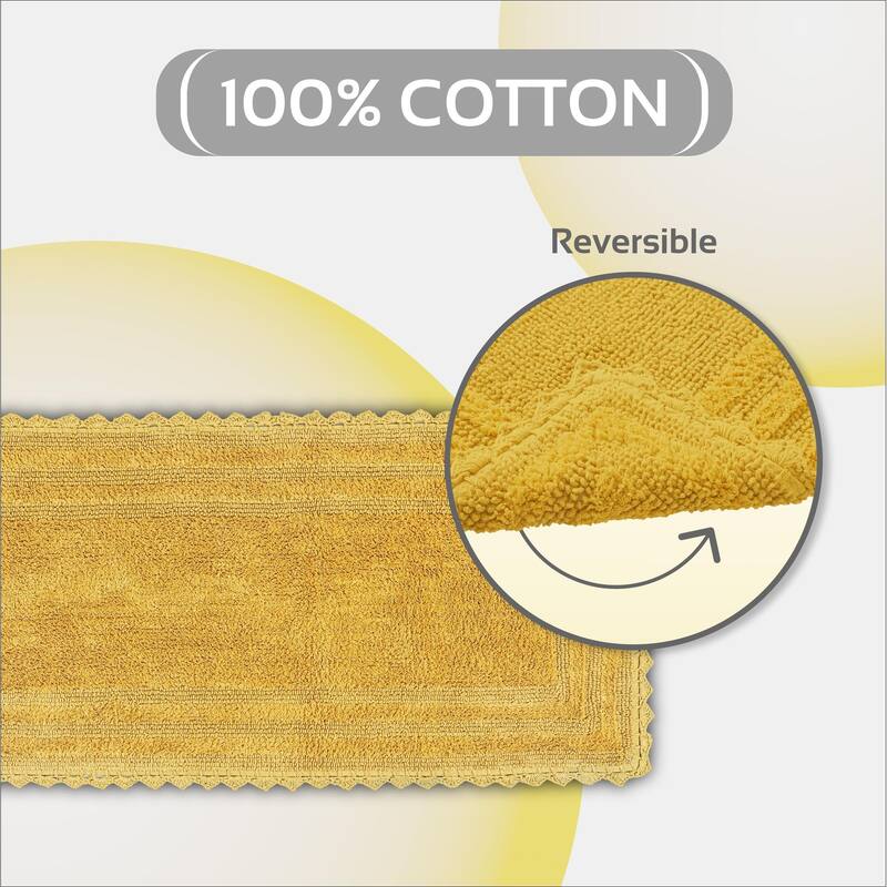 Better Trends Bath Rugs 100% Cotton Soft & Water Absorbent Reversible Tufted Bathroom Rug for Shower, Sink Mats Lilly Crochet