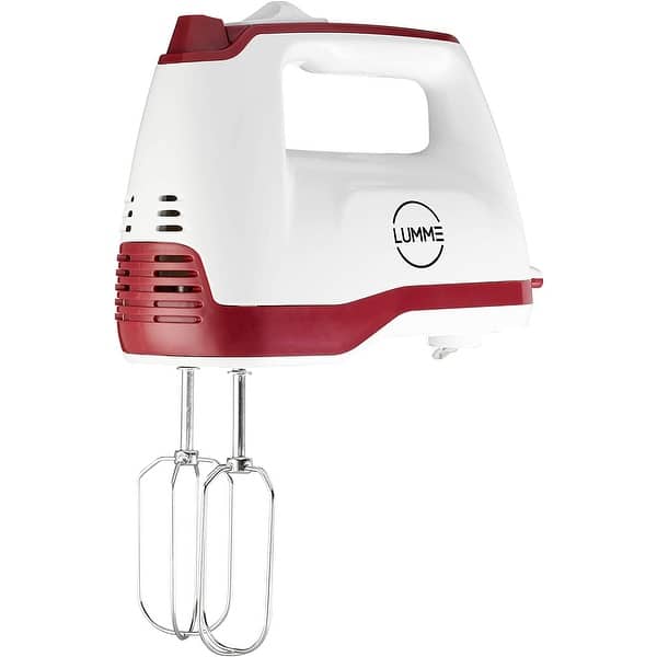 Electric Hand Mixer: Stainless Steel Whisk 7-Speeds Portable Hand Mixer  Food Baking Mixers with 2 Beaters 2 Dough Hooks Mini Egg Cream Food Beater  for Kitchen Making Caket