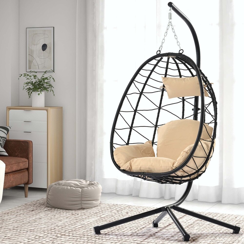 Hanging chairs with stand for bedrooms deals