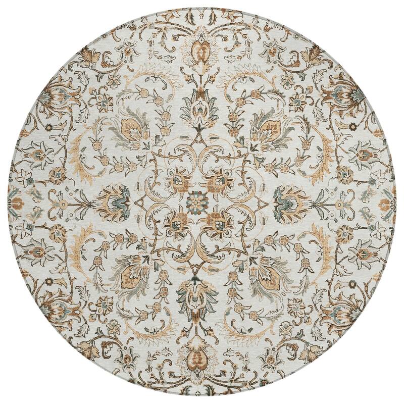 Machine Washable Indoor/ Outdoor Traditional Arvada Chantille Rug