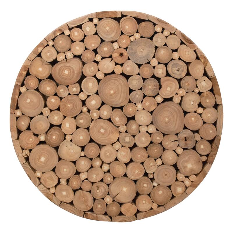 Grace Round Teak Accent Table by East at Main