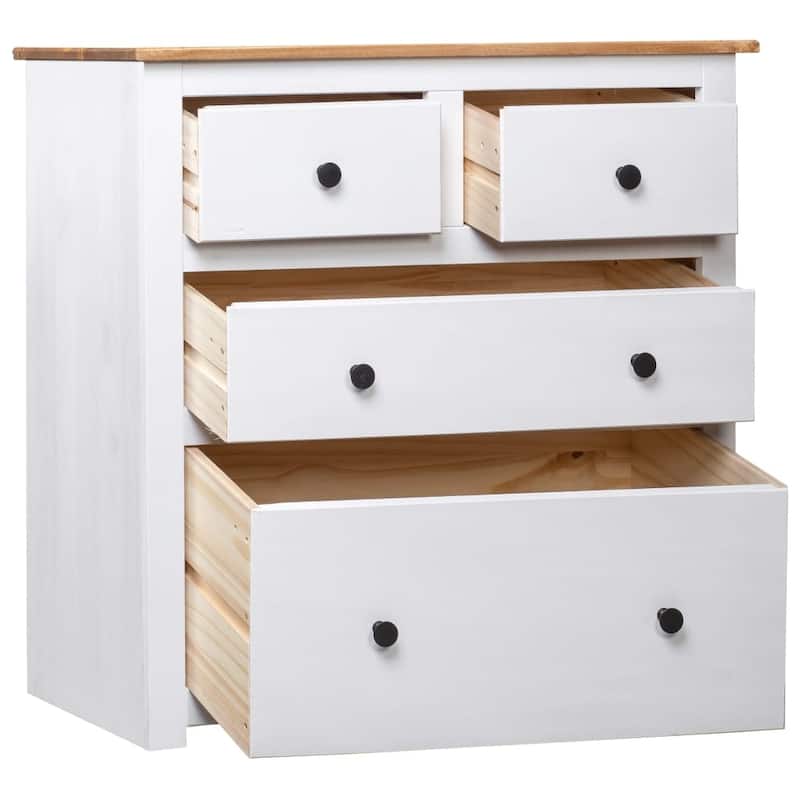 vidaXL Sideboard Drawer Cupboard for Bedroom Storage Cabinet Pine Panama Range - 31.5" x 15.7" x 32.7"