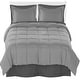 preview thumbnail 44 of 53, Bare Home Microfiber Comforter, Sheet Set, and Bed Skirt Light Grey/Grey/Grey - Full