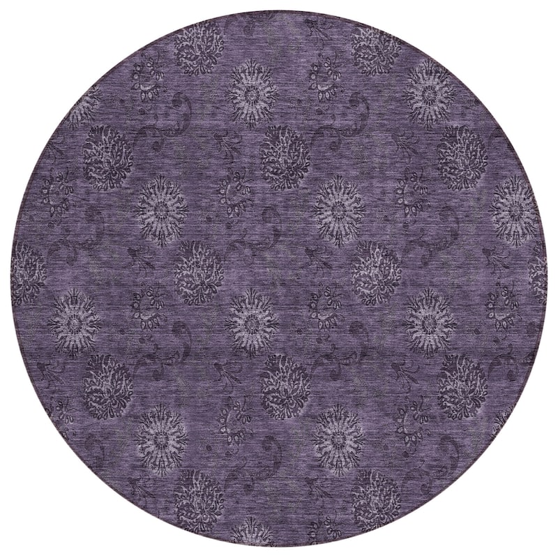 HomeRoots Floral Transitional Rectangle Outdoor Rug