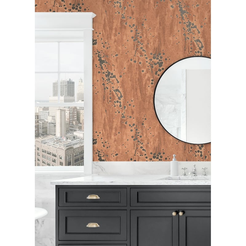 Seabrook Designs Edmanson Concrete Splatter Unpasted Wallpaper