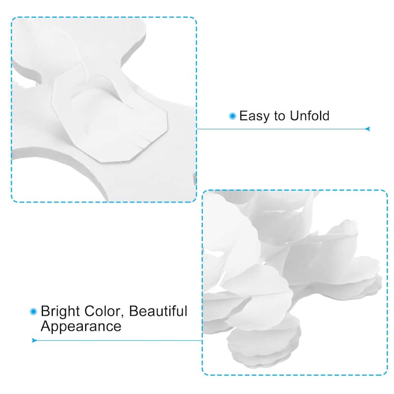 9.8ft Four-Leaf Garland, 12 Pack Tissue Paper Hanging Flower