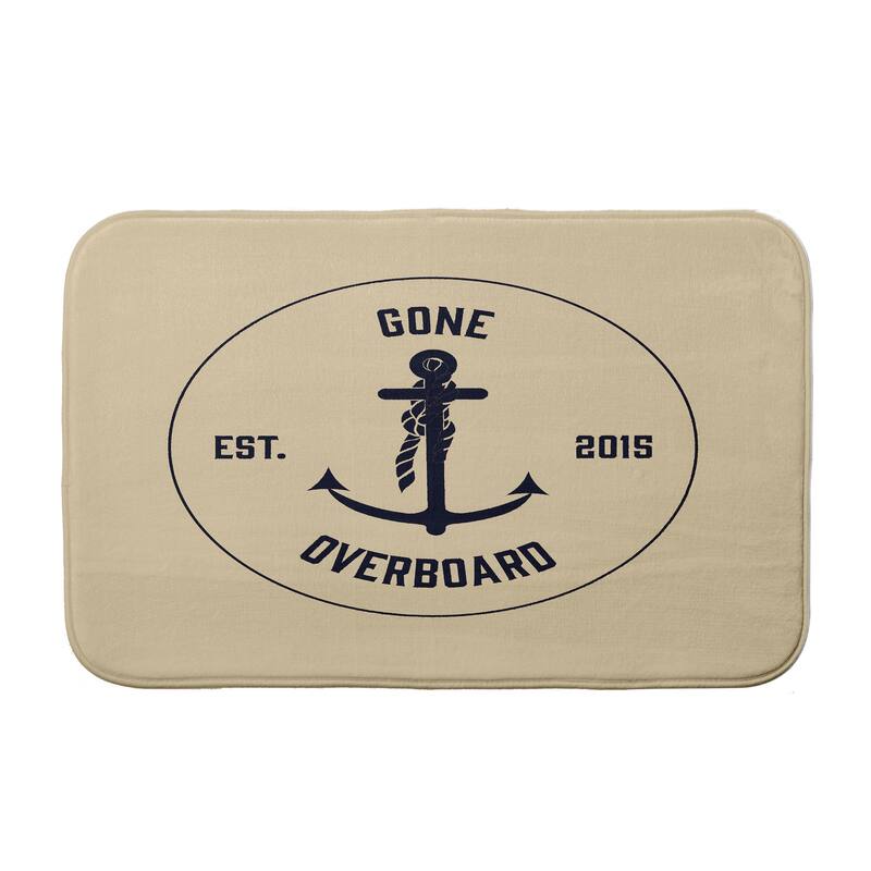 Gone Overboard Bath Mat - 17 x 24 - Taupe