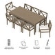 preview thumbnail 2 of 6, Northlake 9-Piece Outdoor Patio Teak Wood Dining Set