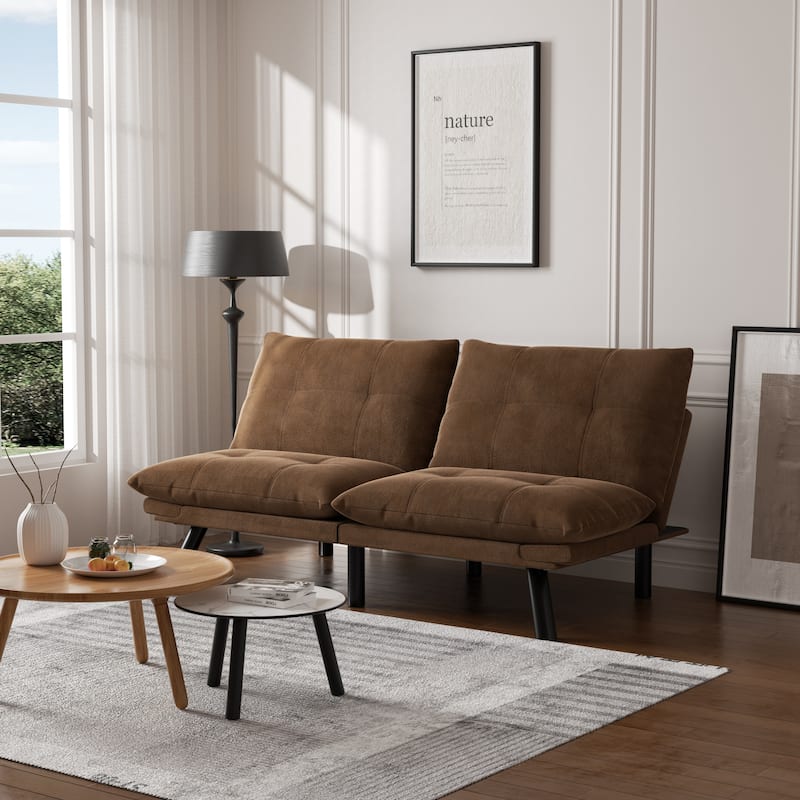 Folding Sofa Bed - Modern 2-Seater with Smooth Upholstery